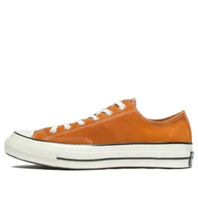 1970s OrangeBitte Retro Turn Fur Low Top Stylové plátěné boty Oranžové