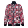 Bomber s potiskem Utility, asijské velikosti „Red White“