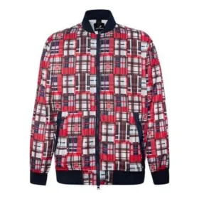 Bomber s potiskem Utility, asijské velikosti „Red White“