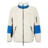 Bundy Sherpa z polárního fleece, hřejivá, s barevnými bloky, ležérní, se stojáčkem