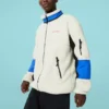 Bundy Sherpa z polárního fleece, hřejivá, s barevnými bloky, ležérní, se stojáčkem