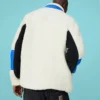 Bundy Sherpa z polárního fleece, hřejivá, s barevnými bloky, ležérní, se stojáčkem