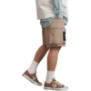 Cargo šortky Asijské velikosti „Khaki“