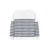 Casual Stripe Crew Sweater Asia Sizing „Bílá Černá“
