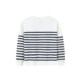 Casual Stripe Crew Sweater Asia Sizing „Bílá Černá“ Casual Stripe Crew Sweater Asia Sizing „Bílá Černá“