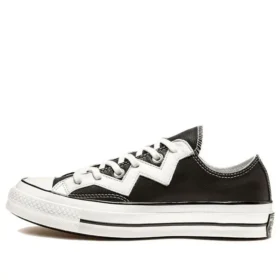 Chuck 1970s Mission-V nízké bílé tenisky s zubatým pruhem „Black White“