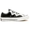 Chuck 1970s Mission-V nízké bílé tenisky s zubatým pruhem „Black White“
