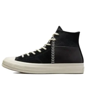 Chuck 70 Crafted Leather High „Black Egret“