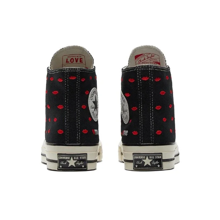 Chuck 70 Embroidered Lips High „Love Me – Black“ Chuck 70 Embroidered Lips High „Love Me – Black“