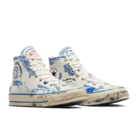 Chuck 70 High „ADER ERROR“ – bílá a imperiální modrá
