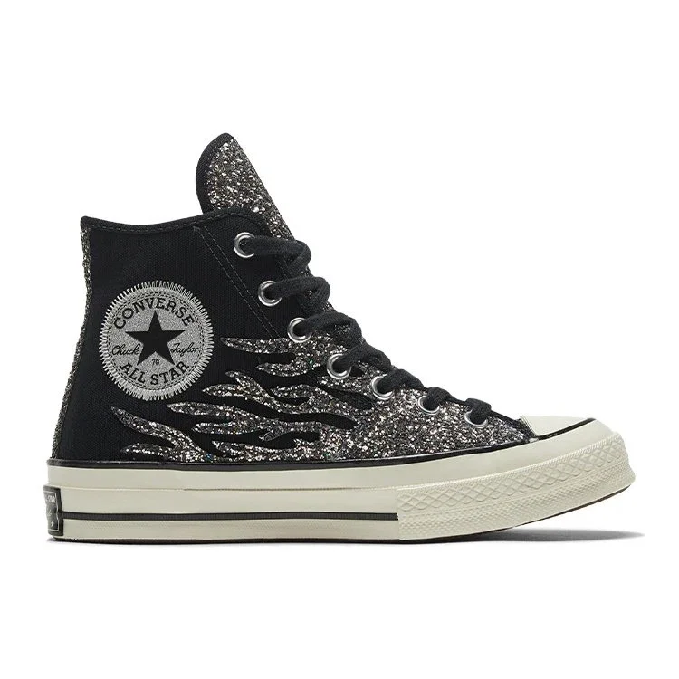 Chuck 70 High „Archival Glitter Flame – Black Egret“ Chuck 70 High „Archival Glitter Flame – Black Egret“
