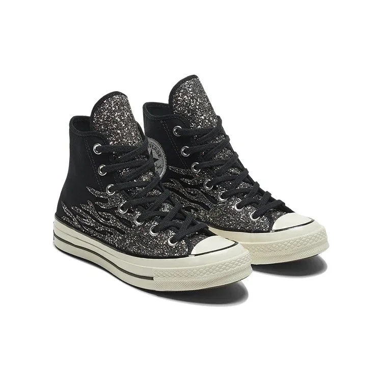Chuck 70 High „Archival Glitter Flame – Black Egret“ Chuck 70 High „Archival Glitter Flame – Black Egret“