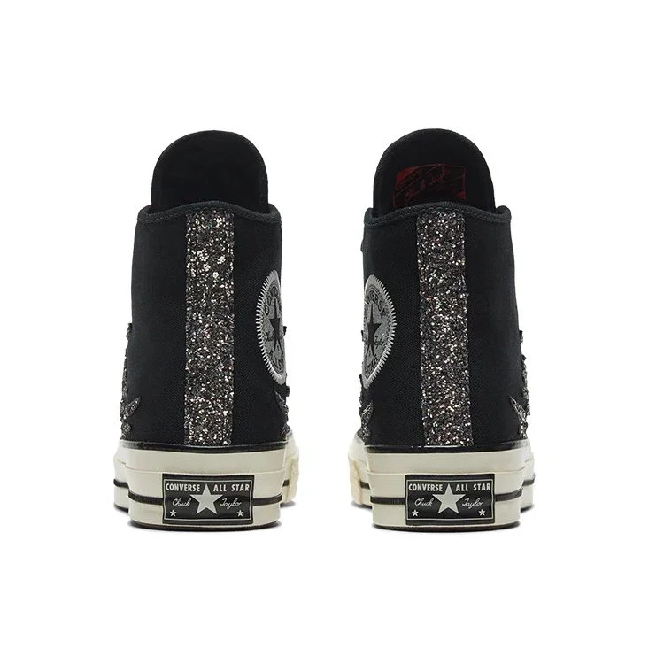 Chuck 70 High „Archival Glitter Flame – Black Egret“ Chuck 70 High „Archival Glitter Flame – Black Egret“