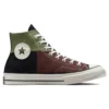 Chuck 70 High „Crafted Patchwork – Trolled Green Earth Brown“