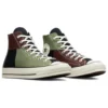 Chuck 70 High „Crafted Patchwork – Trolled Green Earth Brown“