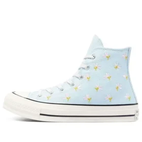 Chuck 70 High „Vyšívaný květinový potisk – Chambray Blue“