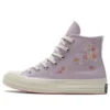 Chuck 70 High „Vyšívaný květinový potisk – Pale Amethyst“