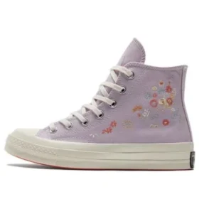 Chuck 70 High „Vyšívaný květinový potisk – Pale Amethyst“