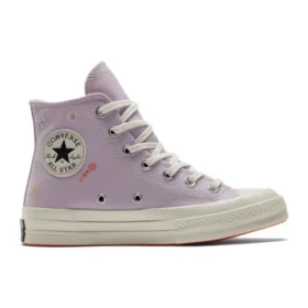Chuck 70 High „Vyšívaný květinový potisk – Pale Amethyst“