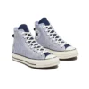Chuck 70 High „Washed Indigo Hickory Stripes“