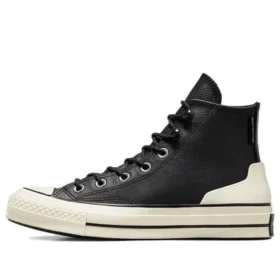 Chuck 70 Leather High „Black Egret“