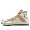 Chuck 70 Leather Overlay High „Egret Champagne Tan“