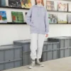Chuck 70 Logo Embroidered Loose Hoodie šedá modrá