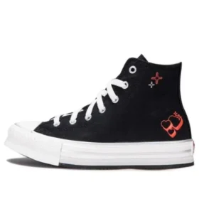 Chuck Taylor All Star EVA Lift Platform Y2K Heart High Top „Černá“