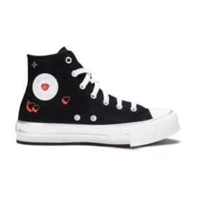 Chuck Taylor All Star EVA Lift Platform Y2K Heart High Top „Černá“