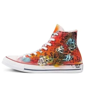Chuck Taylor All Star High Hand Painted „Orange Red“