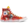 Chuck Taylor All Star High Hand Painted „Orange Red“