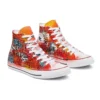 Chuck Taylor All Star High Hand Painted „Orange Red“