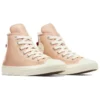 Chuck Taylor All Star Kožené s podšívkou z umělé kožešiny „Růžové“