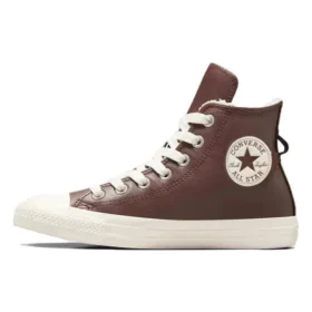 Chuck Taylor All Star Kožené s podšívkou z umělé kožešiny „Tmavě hnědé“