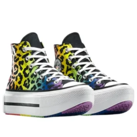 Chuck Taylor All Star Lift Double Stack Platform Pride High „Chaos Fuchsia Orange Rind“ Chuck Taylor All Star Lift Double Stack Platform Pride High „Chaos Fuchsia Orange Rind“