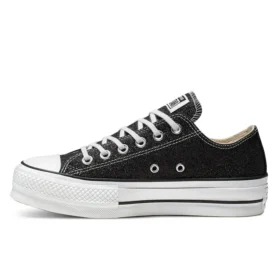 Chuck Taylor All Star Lift Glitter Low Top Thick Sole „Black White“ Chuck Taylor All Star Lift Glitter Low Top Thick Sole „Black White“