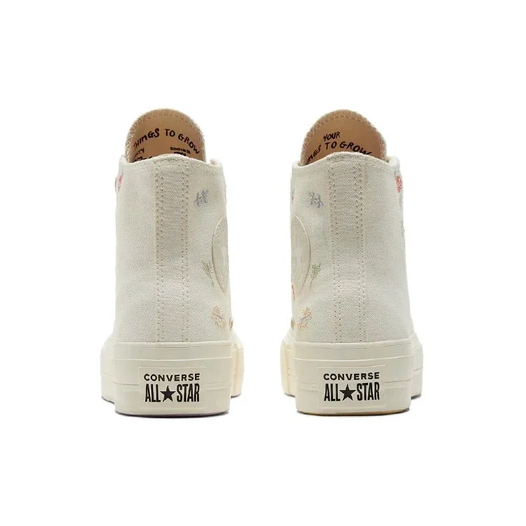 Chuck Taylor All Star Lift Platform „Embroidered Floral – Egret“ Chuck Taylor All Star Lift Platform „Embroidered Floral – Egret“