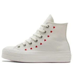 Chuck Taylor All Star Lift Platform High „Embroidered Hearts – White“ Chuck Taylor All Star Lift Platform High „Embroidered Hearts – White“