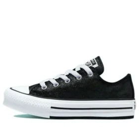 Chuck Taylor All Star Lift Platform Iridescent Leather „Black White“