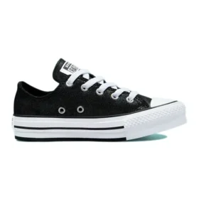 Chuck Taylor All Star Lift Platform Iridescent Leather „Black White“