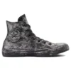 Chuck Taylor All Star Luxe Leather „Černá Šedá Stříbrná“