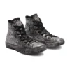 Chuck Taylor All Star Luxe Leather „Černá Šedá Stříbrná“