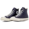 Chuck Taylor All Star olivově zelené kožené vysoké tenisky „Navy“