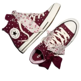 Chuck Taylor All Star Scarf Bow „Deep Bordeaux Egret“