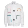 CNY Vateovaná bundy Asijské velikosti „White“