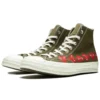 Converse x COMME des GARCONS PLAY Chuck 70 Hi Multi Heart „Khaki“ Converse x COMME des GARCONS PLAY Chuck 70 Hi Multi Heart „Khaki“