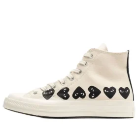Converse x COMME des GARCONS PLAY Chuck 70 Hi „Multi Heart – Milk Black“ Converse x COMME des GARCONS PLAY Chuck 70 Hi „Multi Heart – Milk Black“
