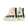 Converse x COMME des GARCONS PLAY Chuck 70 Hi „Multi Heart – Milk Black“
