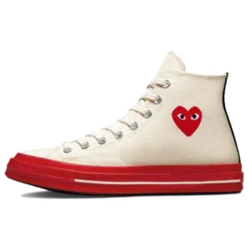 Converse x COMME des GARCONS PLAY Chuck 70 High „Pristine Red“ Converse x COMME des GARCONS PLAY Chuck 70 High „Pristine Red“