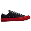 Converse x COMME des GARCONS PLAY Chuck 70 Low „Black Red“